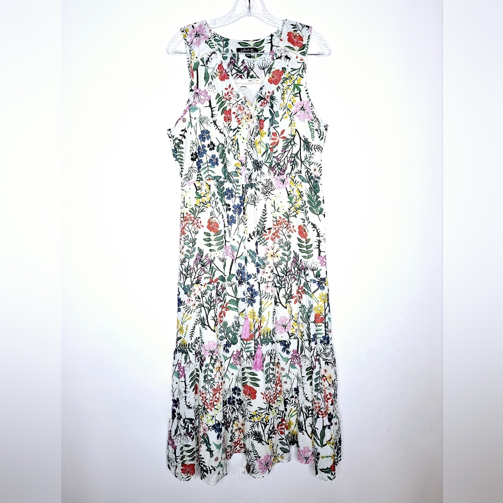 Charlie B. brand "Spring Forward" Coquette Girl, 100% cotton, floral core dress